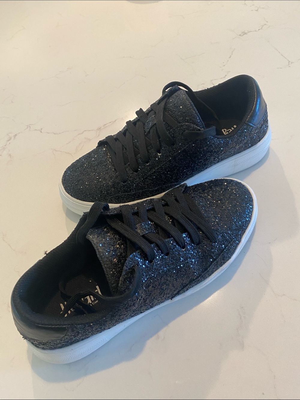 Women's Corky’s Glitter Lace-Up Casual Sneakers - Black